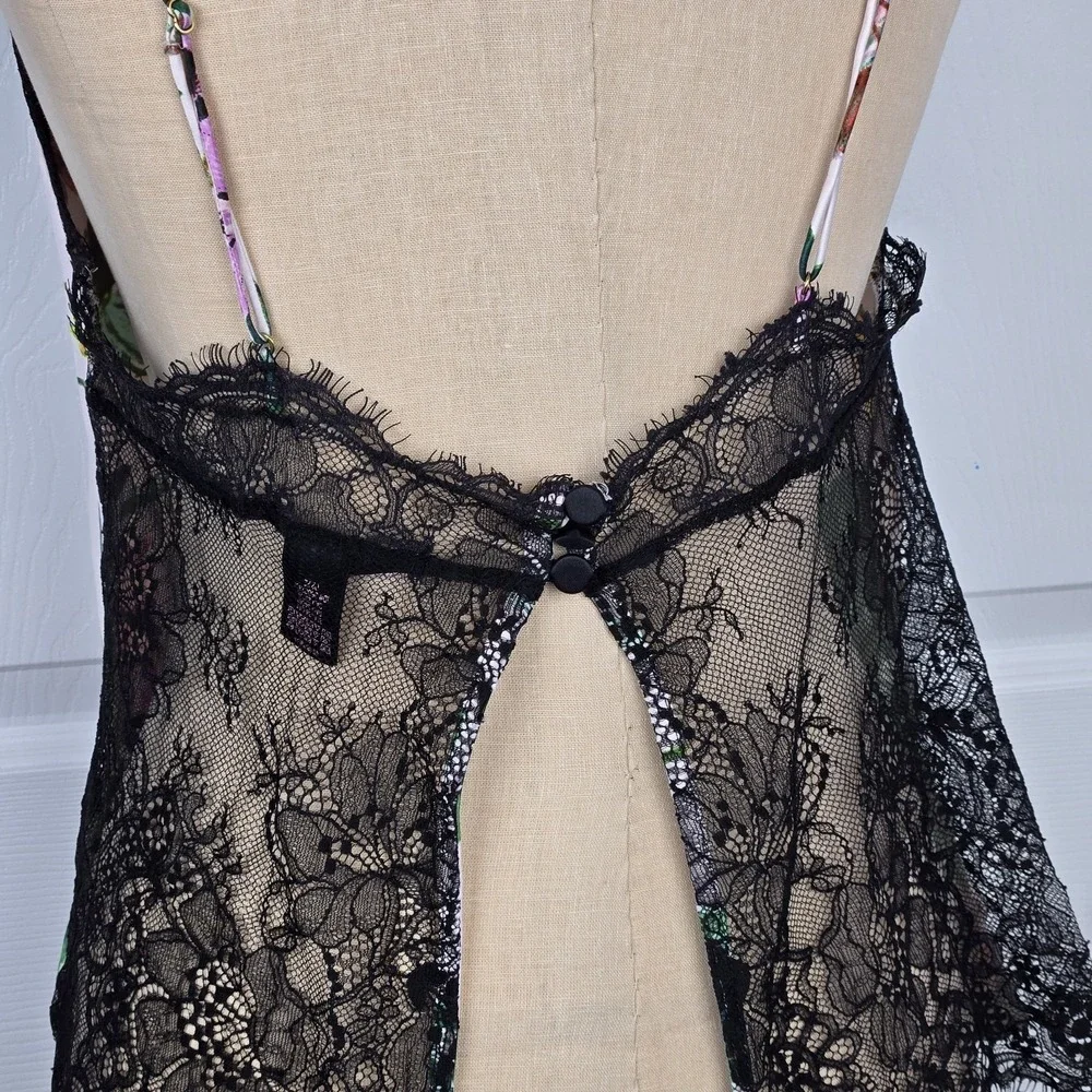 Victoria's Secret‎ Satin Lace Back Floral Cami Camisole Top Size S Lingerie - Picture 4 of 9